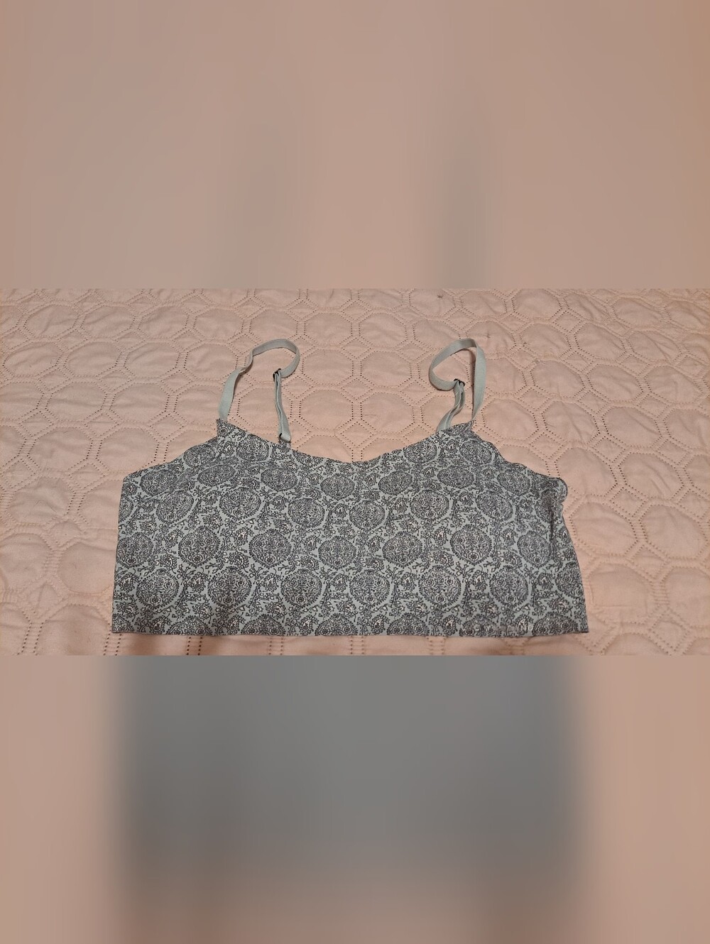Lucky Brand JellyGray Printed Bralette Sz XL